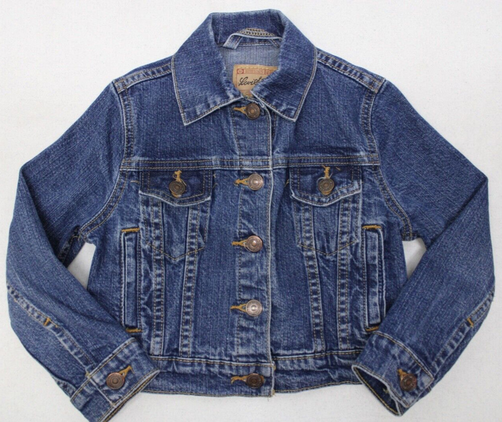 LEVI'S LITTLE KID'S SMALL COTTON DENIM BLUE JEAN TRUCKER JACKET